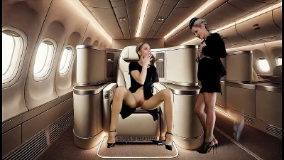 Cover for 'Pussy Masturbation With The Flight Attendant In 1St Class - Animation Clone'